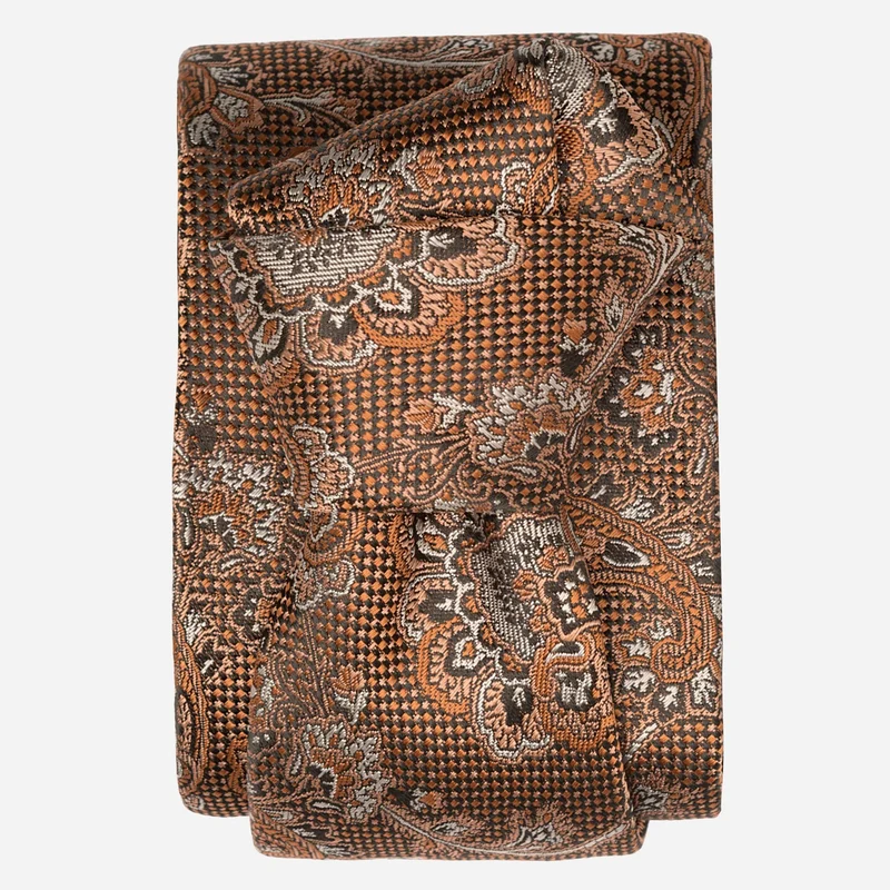 Montello - Silk Jacquard Tie - Salmon