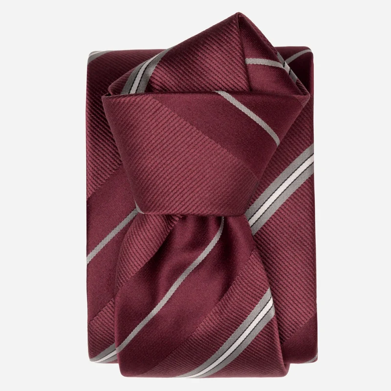 Toledo - Silk Jacquard Tie - Burgundy