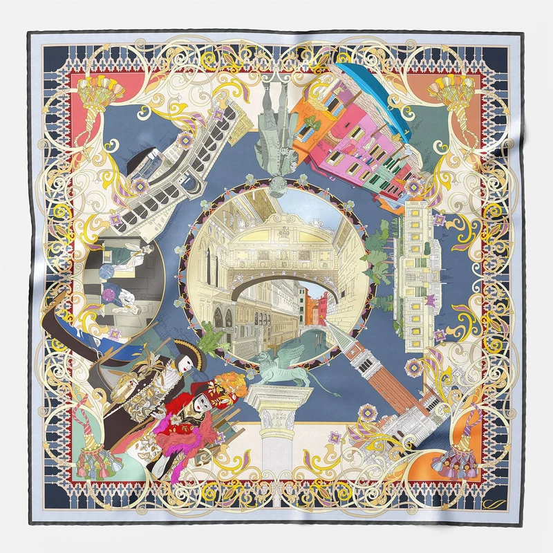 Celebrating Venezia Art Scarf - 35” Foulard