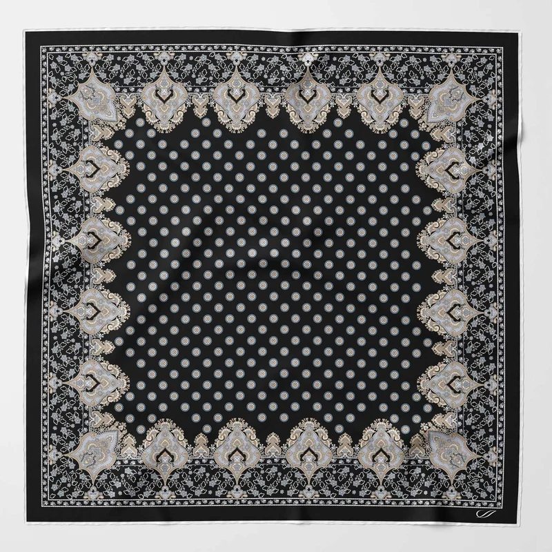 Filippo - Silk Neckerchief - Black