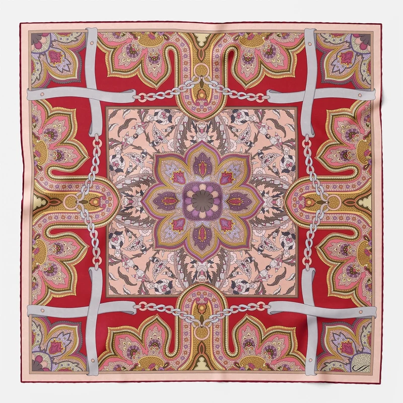 Francesca - Silk Bandana - Cherry Red