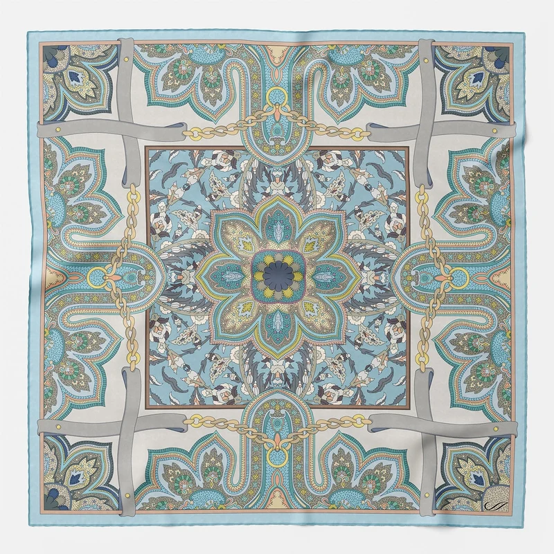 Francesca - Silk Bandana - Aqua