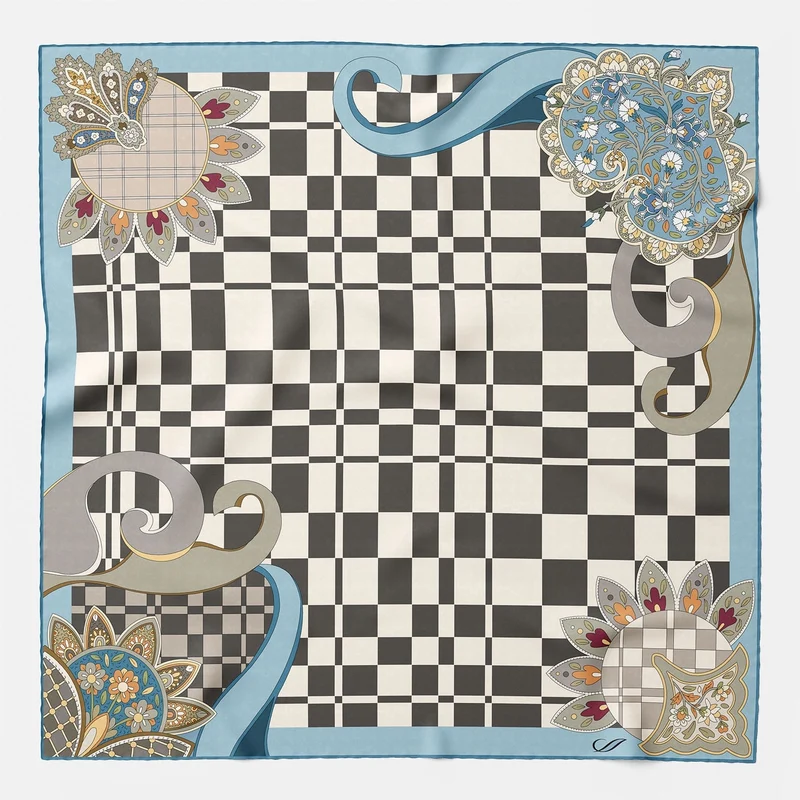 Dama - Silk Bandana - Aqua