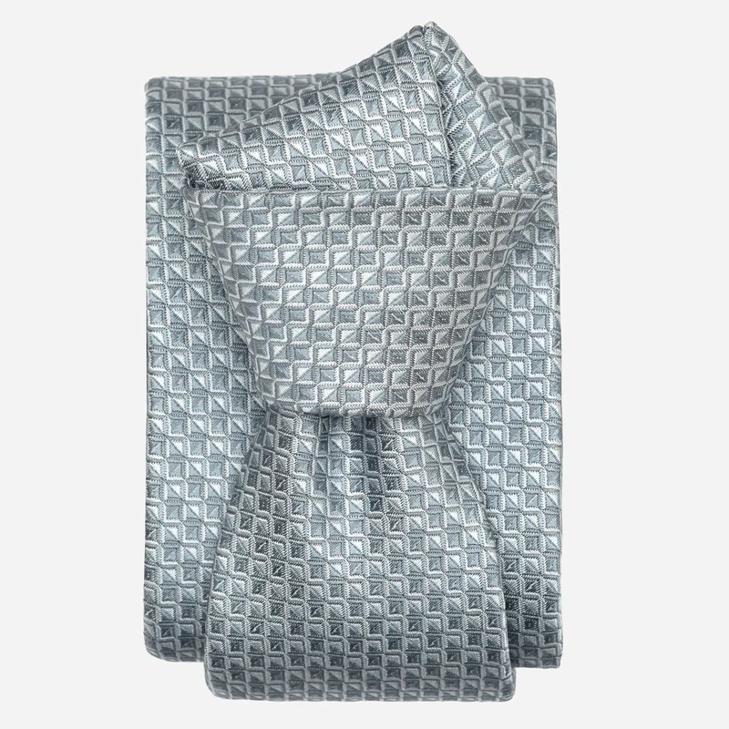 Brunelli - Silk Jacquard Tie - Misty Blue