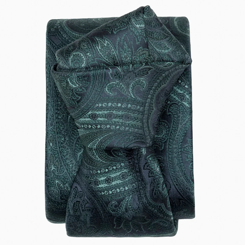 Vienna - Silk Jacquard Tie - Spruce Green