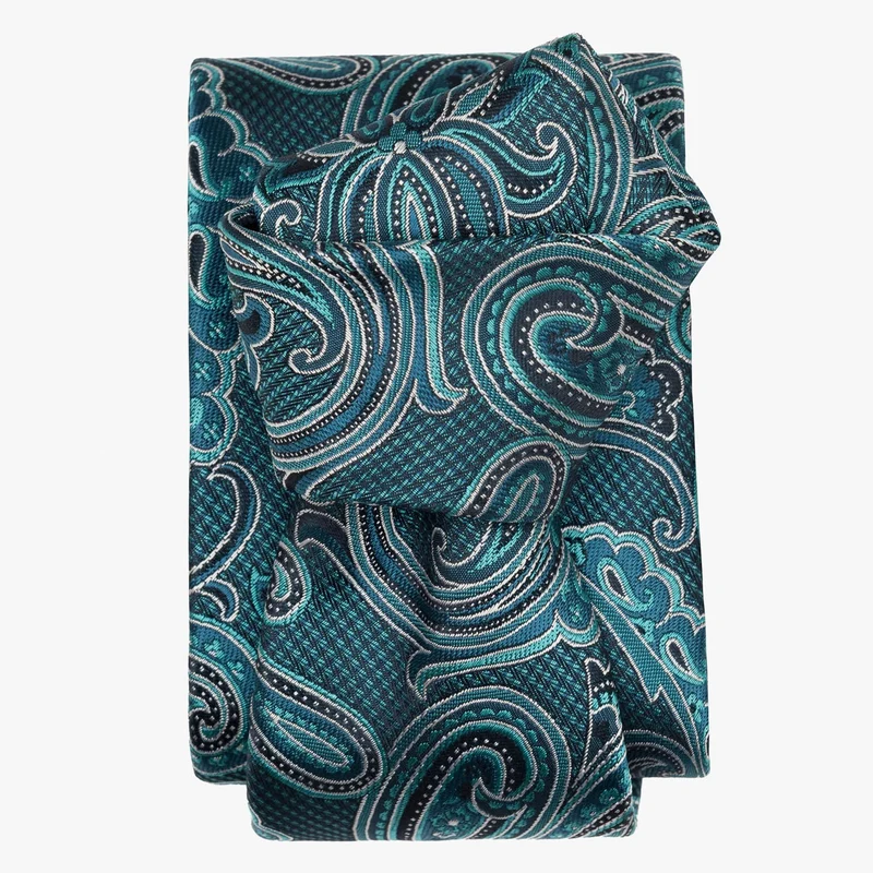 Pavia - Silk Jacquard Tie - Turquoise