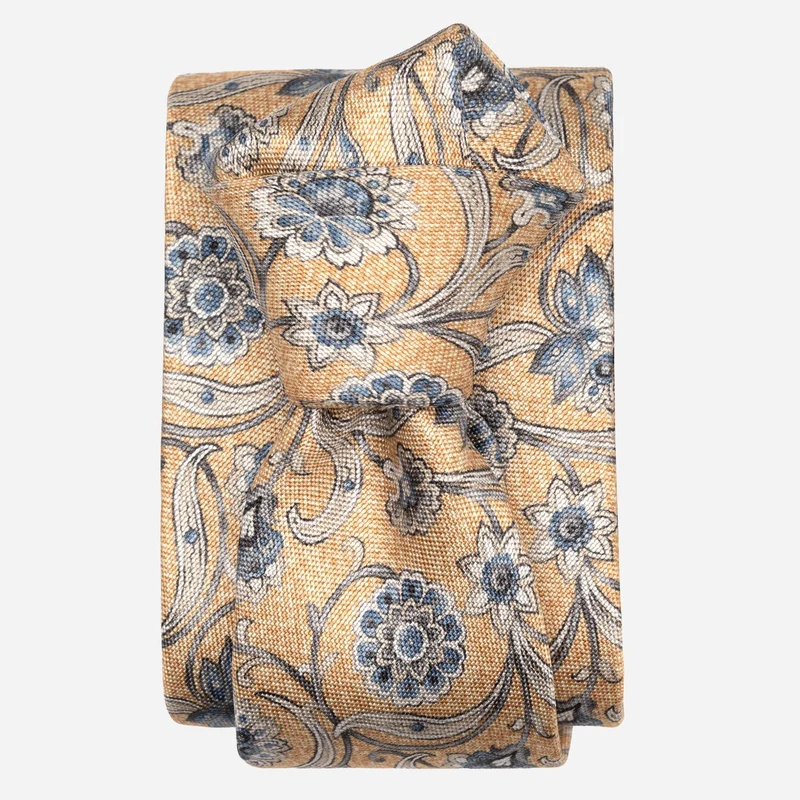 Niccolò - Printed Silk Tie - Yellow