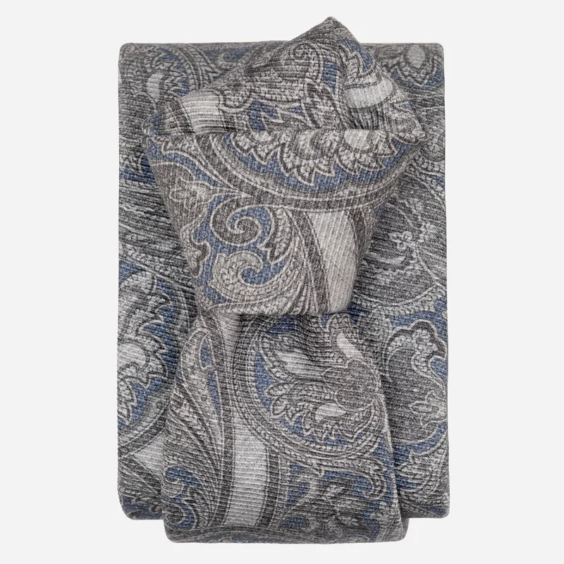 San Marco - Printed Madder Silk Tie - Misty Blue