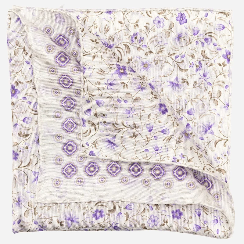 Italo - Double Sided Silk Pocket Square - Lavender