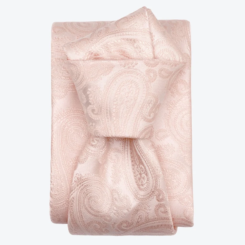 Soave - Silk Jacquard Tie - Rose Pink