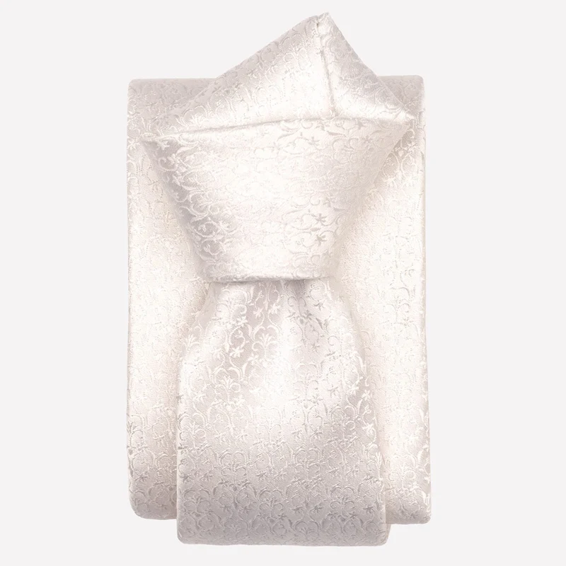 Parioli - Silk Jacquard Tie - White