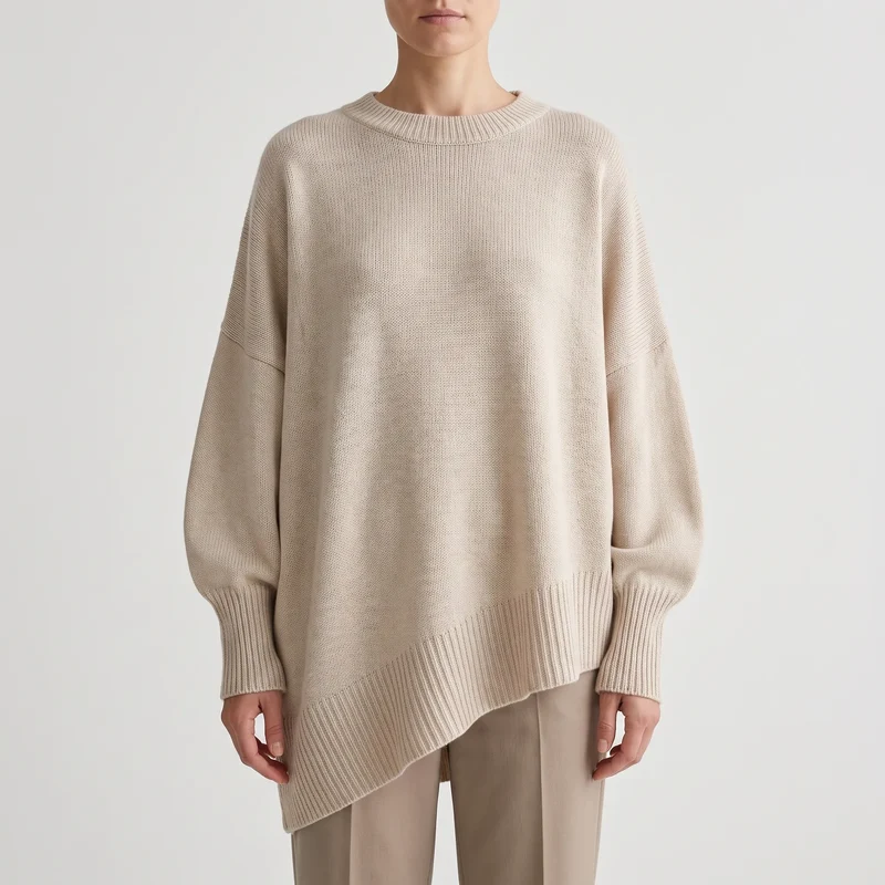 Trui dames | Oversized model met wijde mouwen en ronde hals