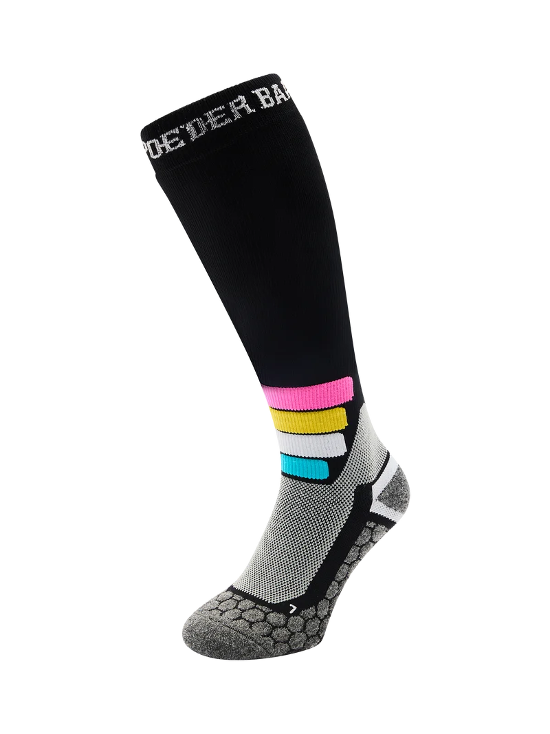 Tech Ski Socks Compress Merino Pro | Black
