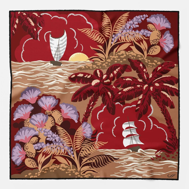Isola - Silk Pocket Square - Red