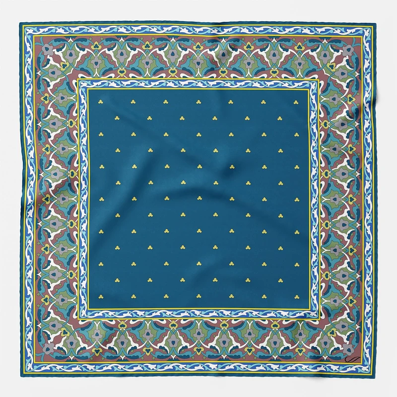 Enrico - Silk Pocket Square - Teal