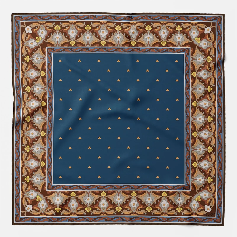 Enrico - Silk Pocket Square - Dark Blue