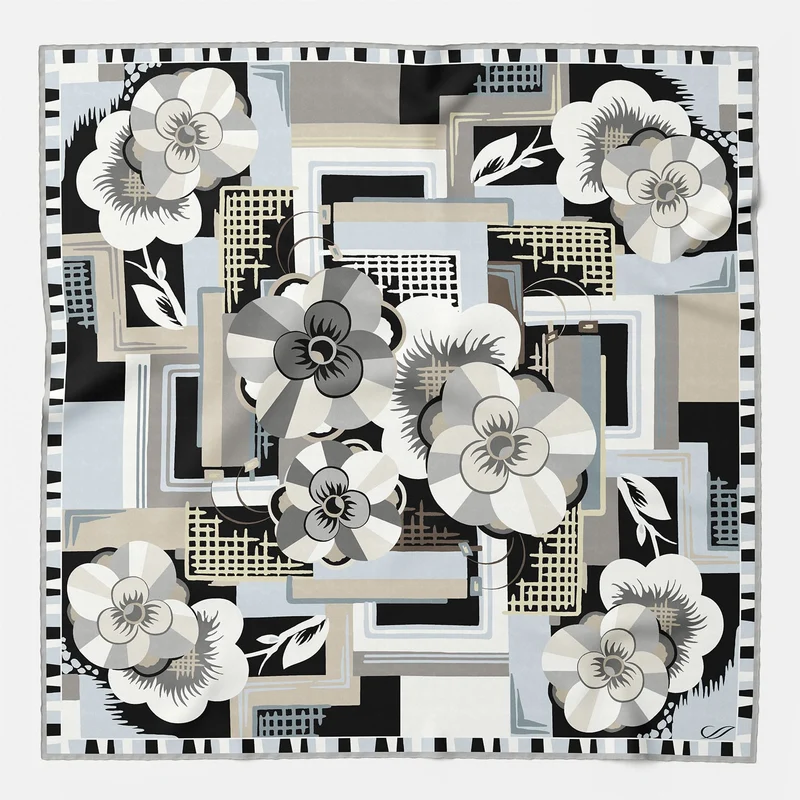 Piero - Silk Pocket Square - Grey