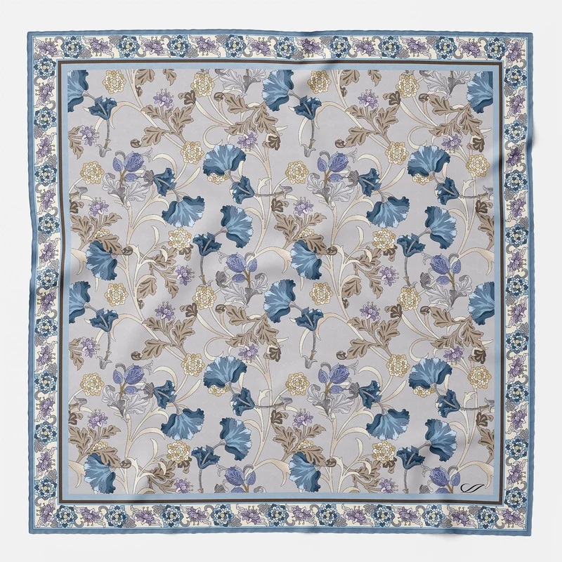 Ravello - Silk Pocket Square - Blue