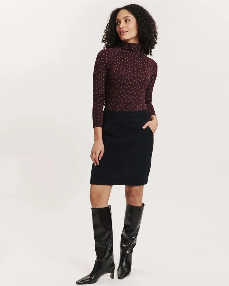 TRANQUILLO wollen rok JULE BLACK biologische wol