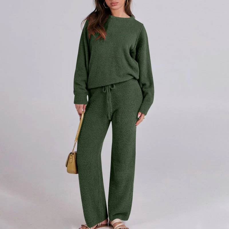 Men's Comfortable Lounge Set with Sweater and Pants