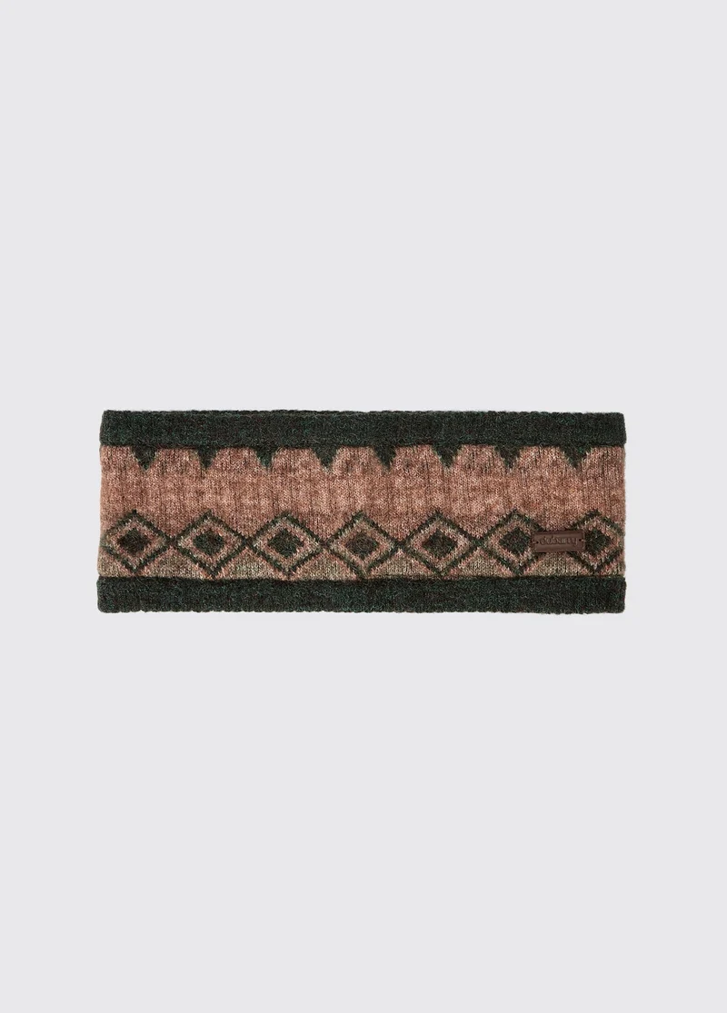 Drumroe Gebreide hoofdband - Olive Multi