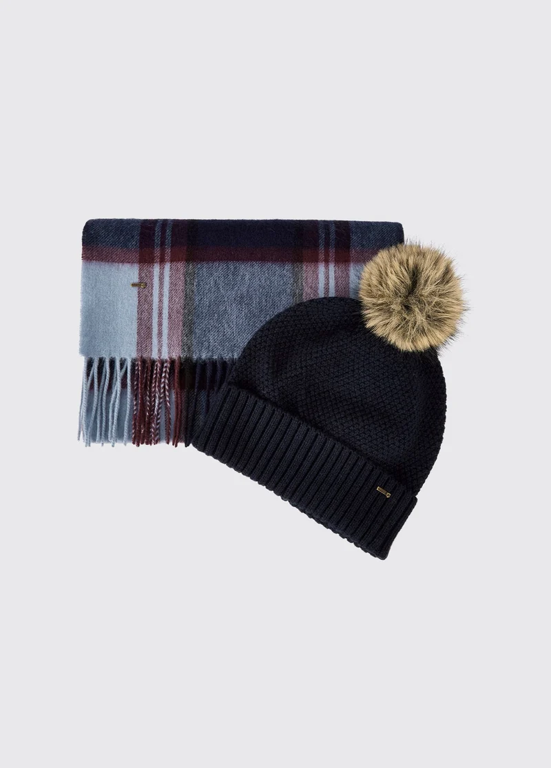 Newborn Cadeauset Muts en Sjaal - Navy