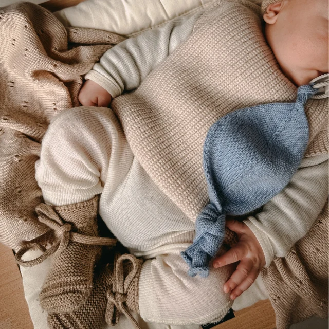 Hvid speendoekje titi light blue