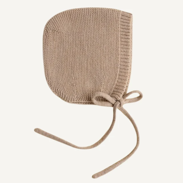 Hvid bonnet dolly sand newborn