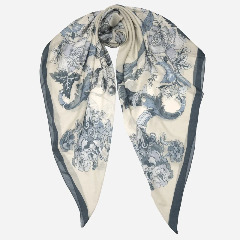 Aurora - Modal Cashmere Scarf Shawl - Dusty Blue