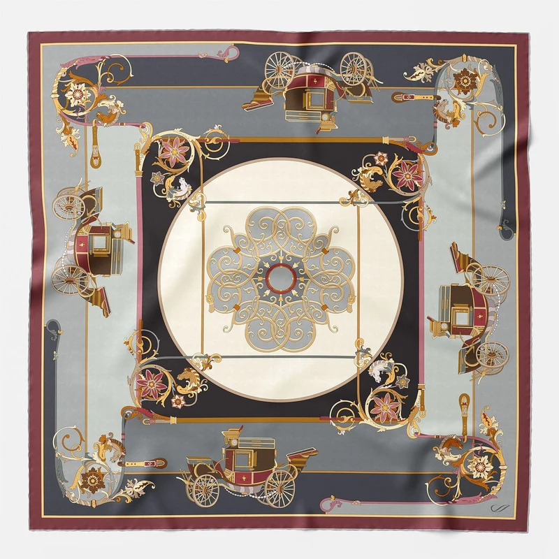 Carozza- Silk Foulard - Antique Jade