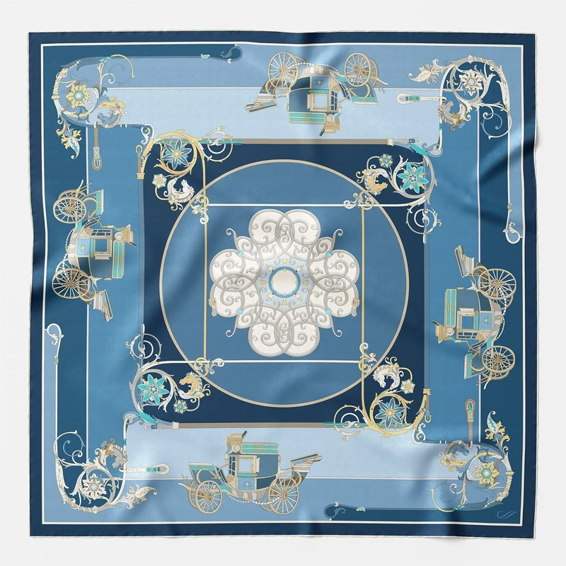 Carozza- Silk Foulard - Blue