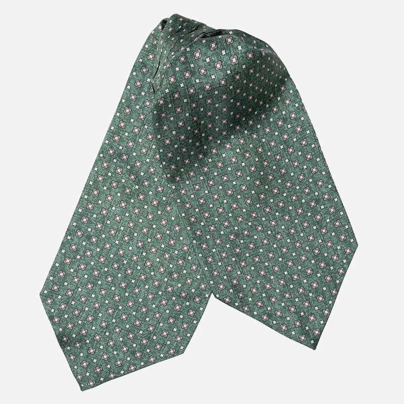 Ostuni - Silk Ascot Cravat Tie - Green