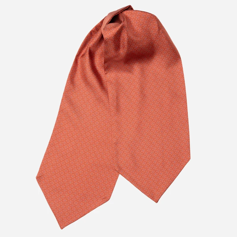 Sanremo - Silk Ascot Cravat Tie - Cinnamon
