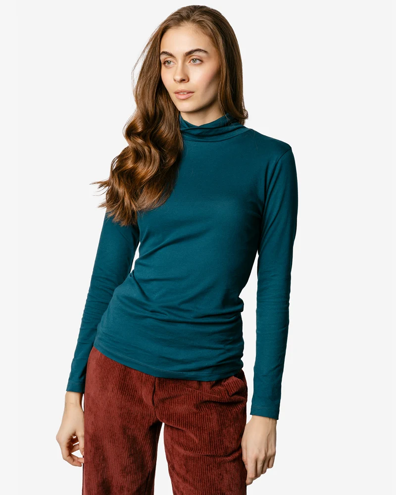 LIVING CRAFTS effen coltrui NIA TEAL biologisch katoen
