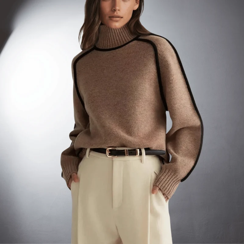 Women's Eco-Friendly Cozy Turtleneck Knit Sweater
