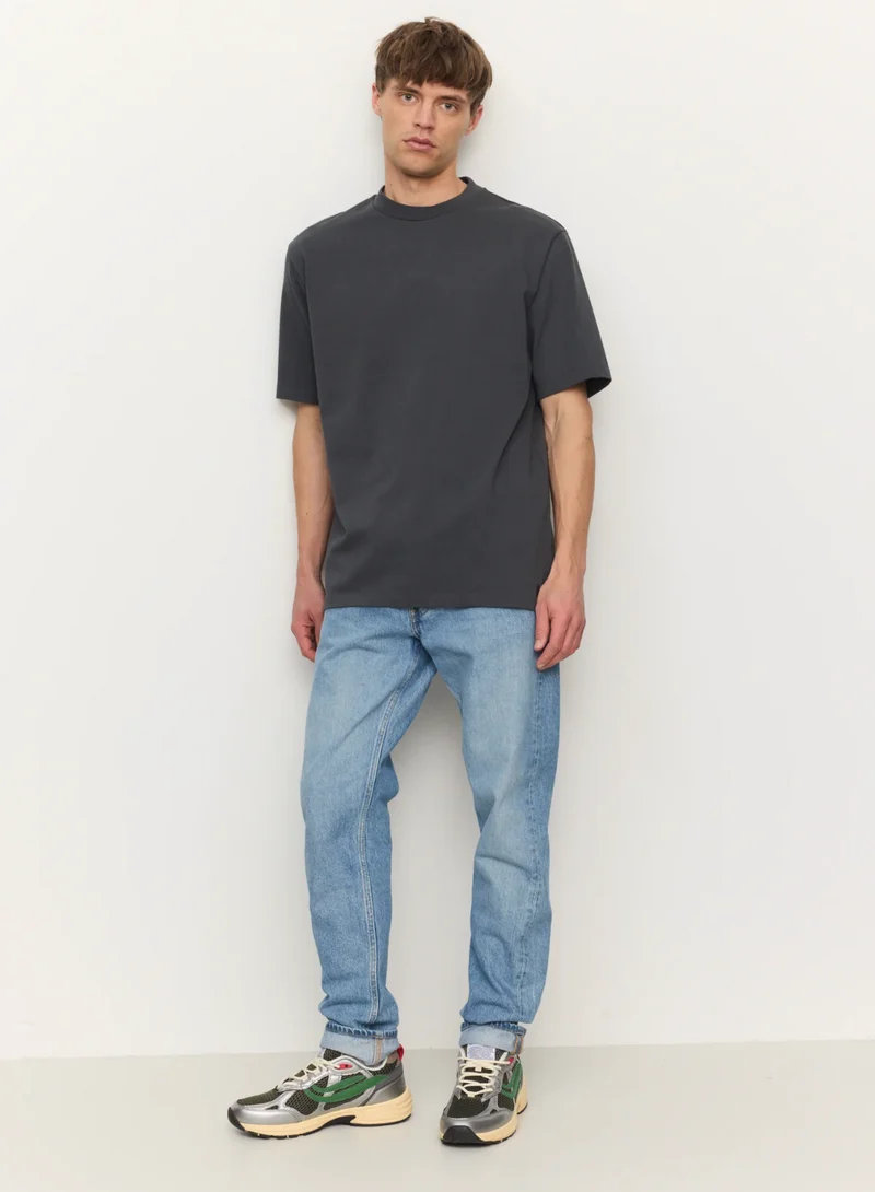 RECOLUTION heren heavy shirt ELDER GREY biologisch katoen