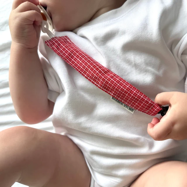 Speenkoord geruit rood