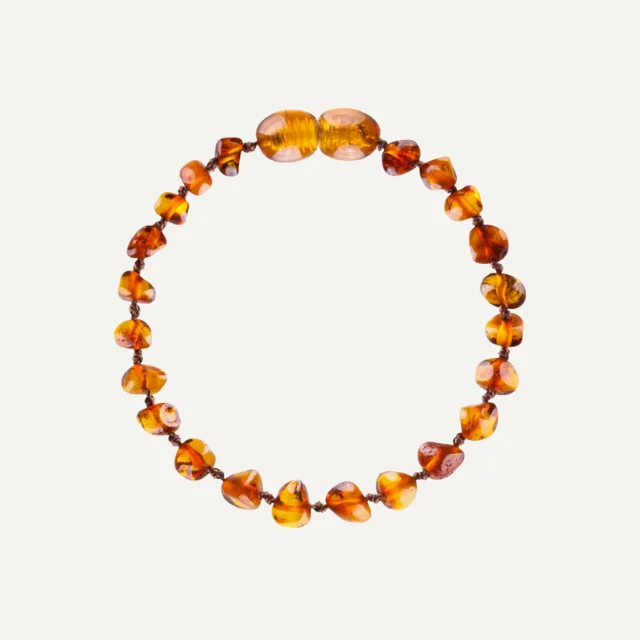 Barnsteen armband cognac 14 cm