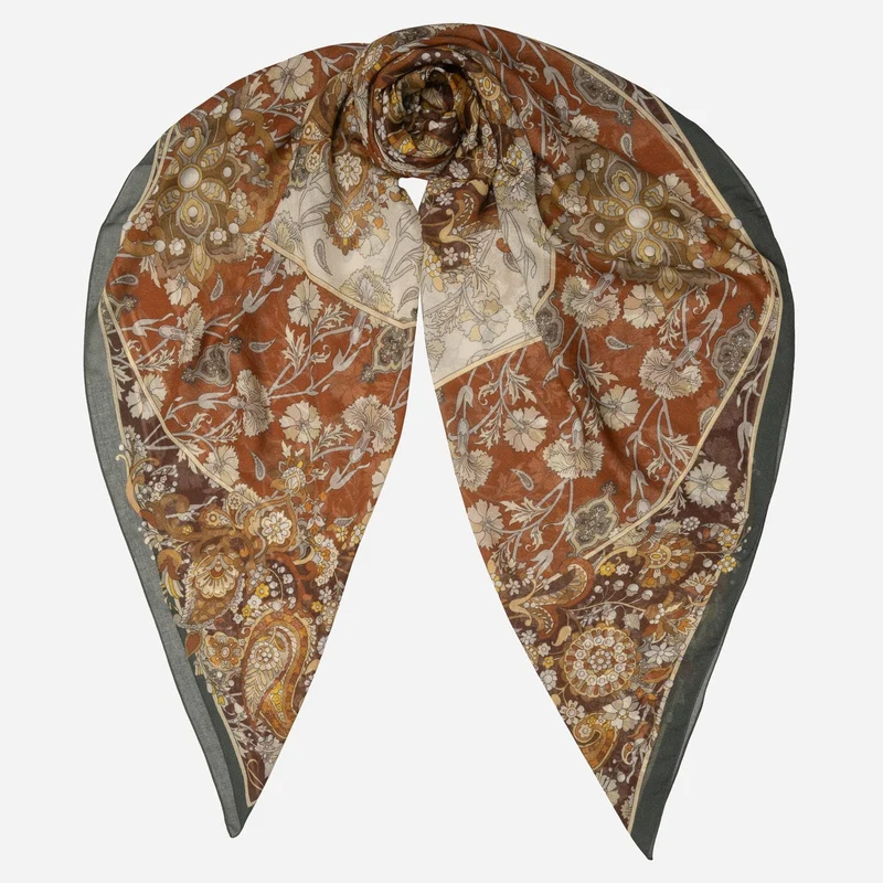 Stella - Modal Cashmere Scarf Shawl - Terracotta