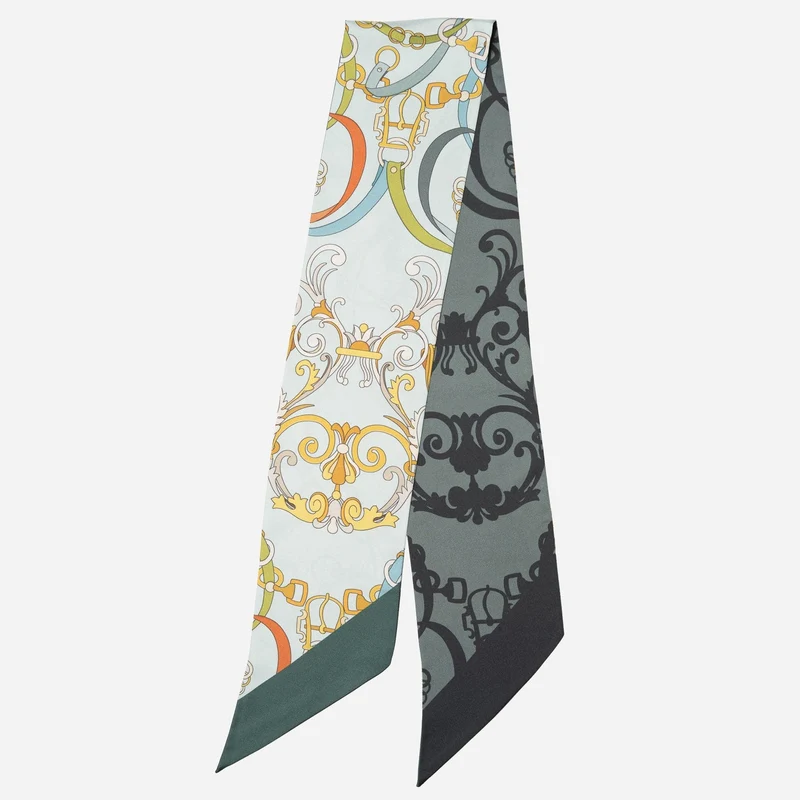 Silvia - Skinny Silk Scarf - Mint Green