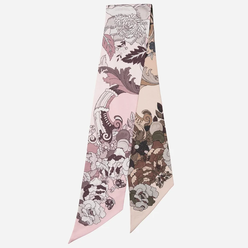 Raffaella - Skinny Silk Scarf - Pink