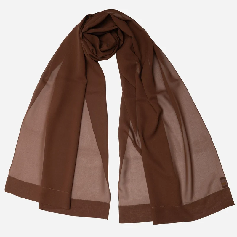 Carmen - Silk Scarf Shawl - Chocolate