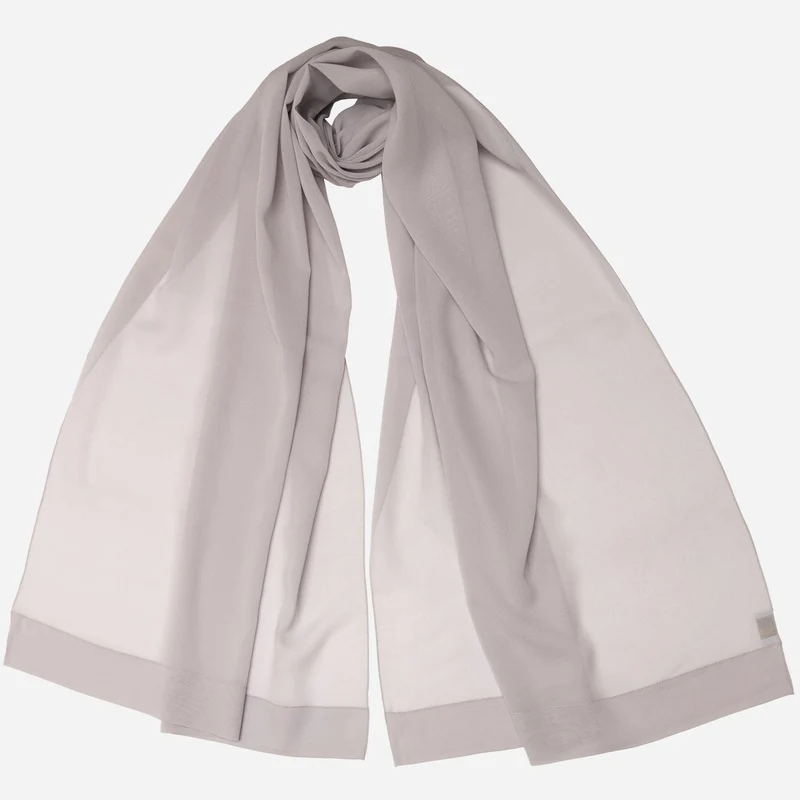 Carmen - Silk Scarf Shawl - Silver Mist