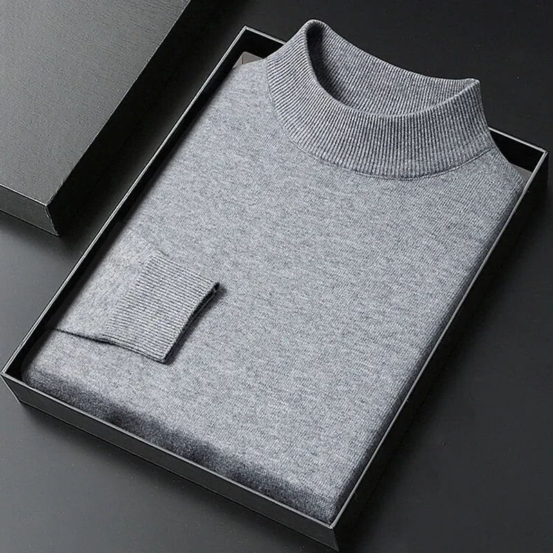 Men's Sophisticated Mock Neck Sweater