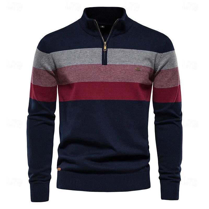Men's Classic Quarter-Zip Knit Sweater