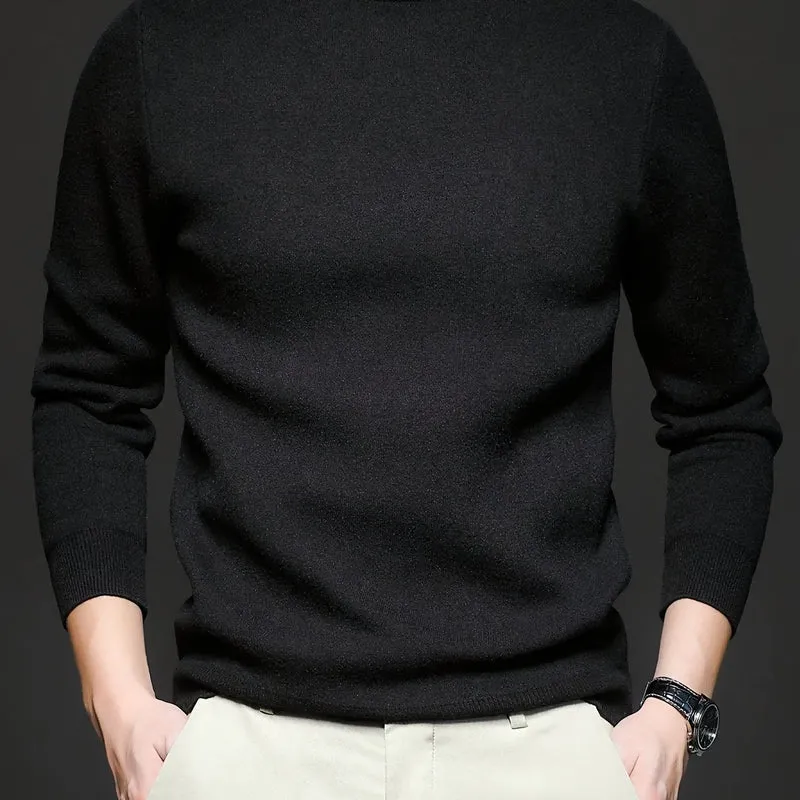 Men's Sophisticated Mock-Neck Sweater