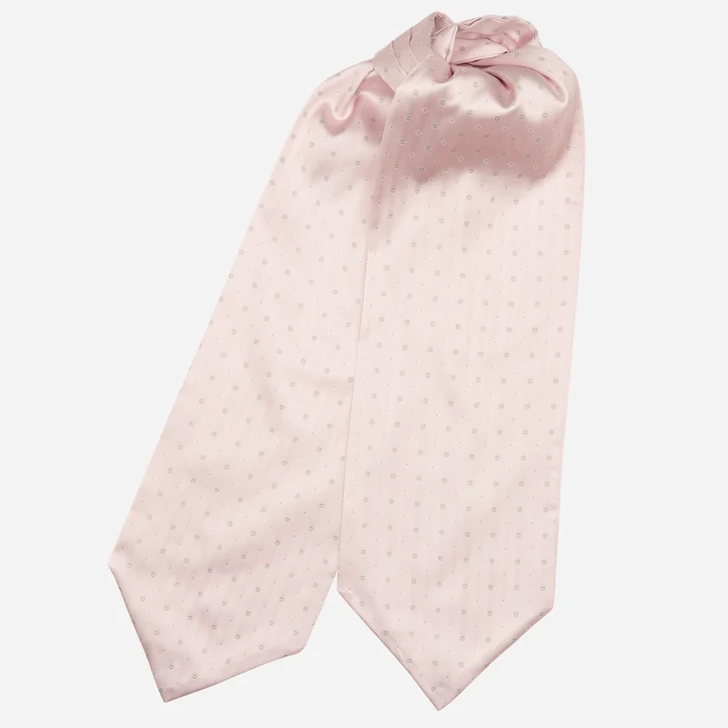 Angelo - Silk Ascot Cravat Tie - Pink