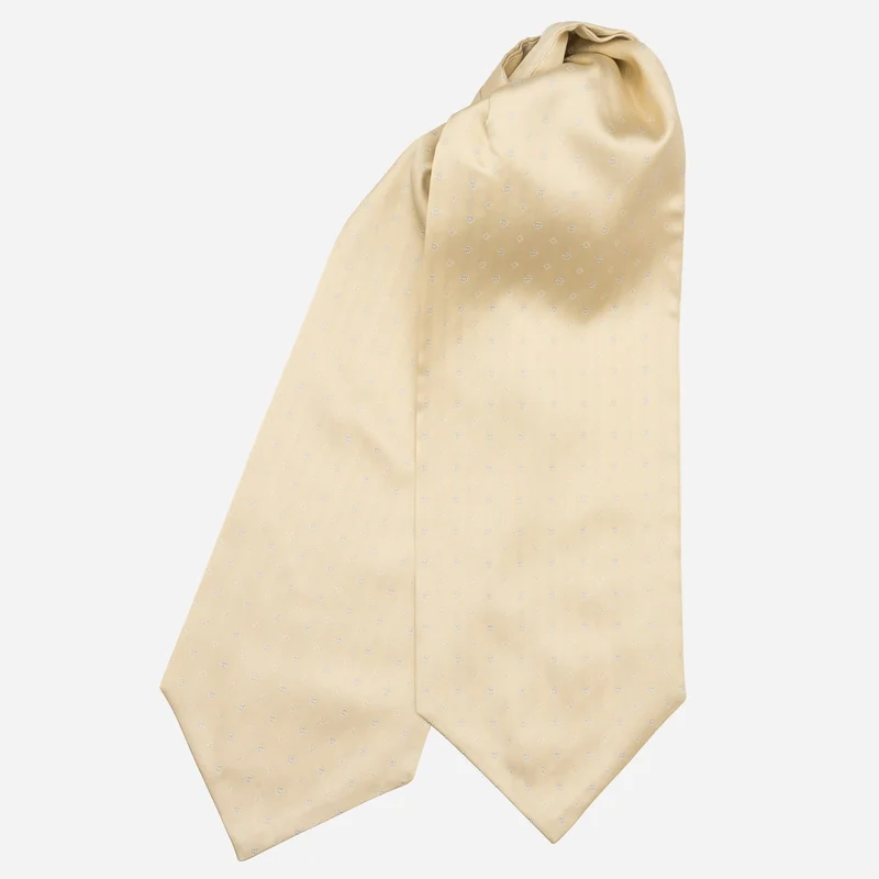 Angelo - Silk Ascot Cravat Tie - Butter Yellow
