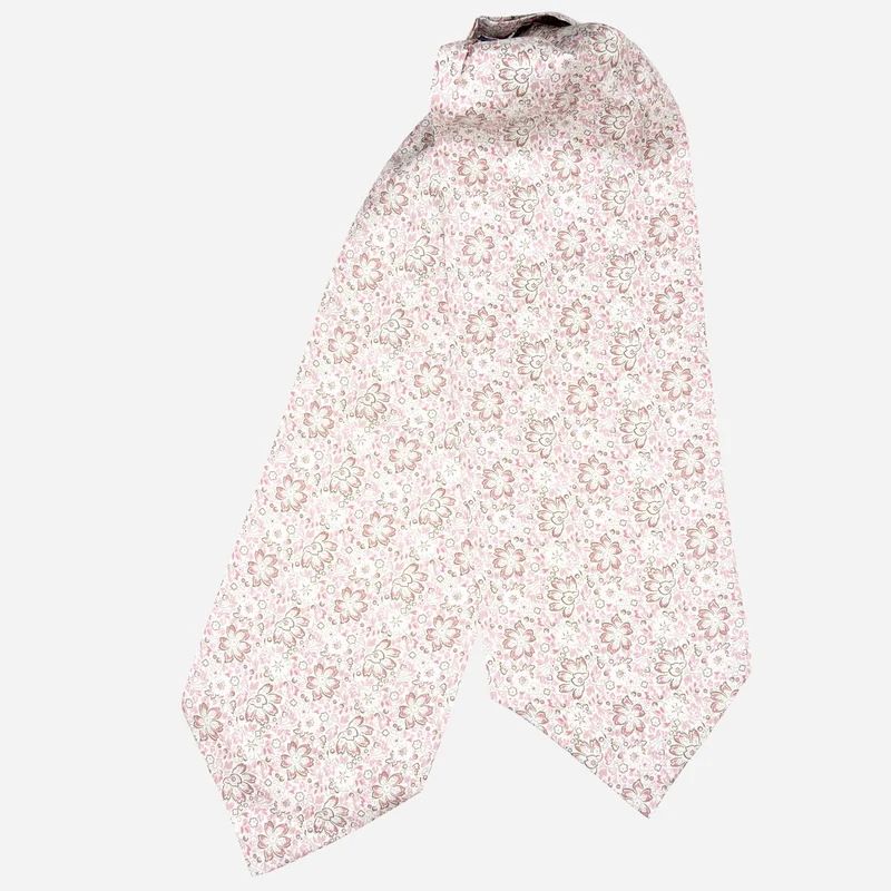 Salvadori - Silk Ascot Cravat Tie - Pink