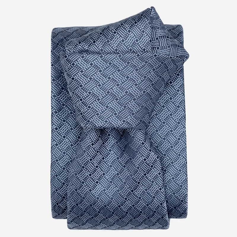 Mancini - Silk Jacquard Tie - Blue